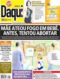 Capa do jornal Jornal Daqui 13/05/2021