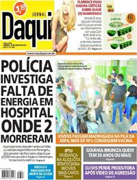 Capa do jornal Jornal Daqui 13/07/2021