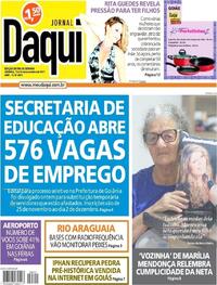 Capa do jornal Jornal Daqui 13/11/2021