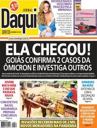 Capa do jornal Jornal Daqui 13/12/2021