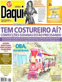 Capa do jornal Jornal Daqui 15/05/2021
