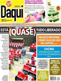 Capa do jornal Jornal Daqui 15/07/2021