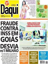 Capa do jornal Jornal Daqui 15/10/2021