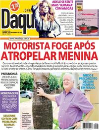 Capa do jornal Jornal Daqui 15/11/2021