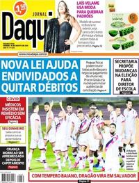 Capa do jornal Jornal Daqui 16/08/2021