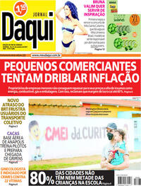 Capa do jornal Jornal Daqui 16/10/2021