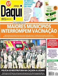 Capa do jornal Jornal Daqui 17/06/2021