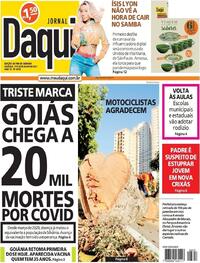 Capa do jornal Jornal Daqui 17/07/2021
