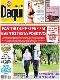 Capa do jornal Jornal Daqui 17/12/2021