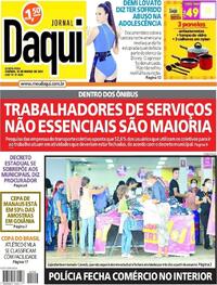Capa do jornal Jornal Daqui 18/03/2021