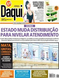 Capa do jornal Jornal Daqui 18/06/2021