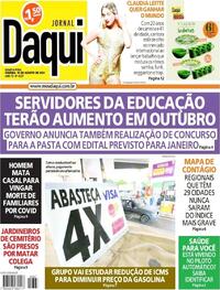 Capa do jornal Jornal Daqui 18/08/2021