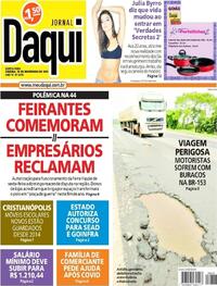 Capa do jornal Jornal Daqui 18/11/2021