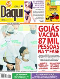 Capa do jornal Jornal Daqui 19/01/2021