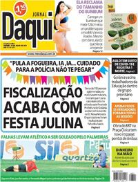 Capa do jornal Jornal Daqui 19/07/2021