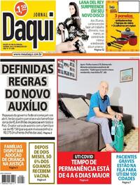 Capa do jornal Jornal Daqui 20/03/2021