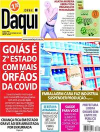 Capa do jornal Jornal Daqui 20/10/2021