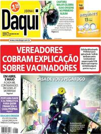 Capa do jornal Jornal Daqui 21/05/2021