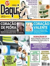 Capa do jornal Jornal Daqui 21/07/2021