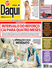 Capa do jornal Jornal Daqui 21/12/2021