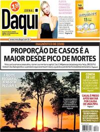 Capa do jornal Jornal Daqui 22/05/2021