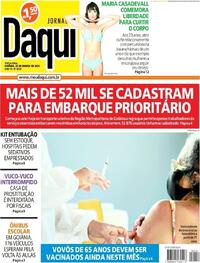 Capa do jornal Jornal Daqui 23/03/2021