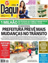 Capa do jornal Jornal Daqui 23/07/2021