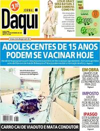 Capa do jornal Jornal Daqui 23/09/2021