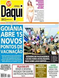 Capa do jornal Jornal Daqui 24/03/2021