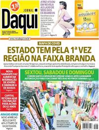 Capa do jornal Jornal Daqui 24/04/2021
