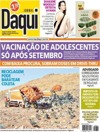 Capa do jornal Jornal Daqui 24/07/2021
