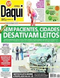 Capa do jornal Jornal Daqui 24/09/2021