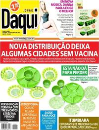 Capa do jornal Jornal Daqui 25/08/2021