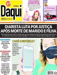 Capa do jornal Jornal Daqui 25/11/2021