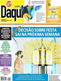 Capa do jornal Jornal Daqui 26/05/2021
