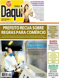 Capa do jornal Jornal Daqui 27/03/2021