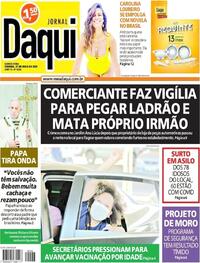 Capa do jornal Jornal Daqui 27/05/2021