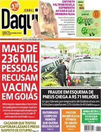 Capa do jornal Jornal Daqui 27/10/2021