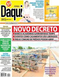 Capa do jornal Jornal Daqui 28/04/2021