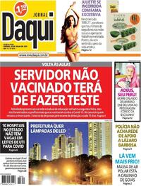 Capa do jornal Jornal Daqui 28/07/2021