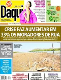 Capa do jornal Jornal Daqui 28/08/2021