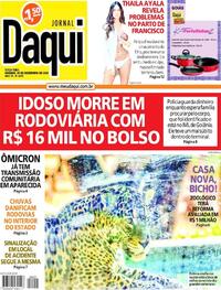 Capa do jornal Jornal Daqui 28/12/2021