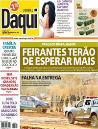 Capa do jornal Jornal Daqui 29/07/2021