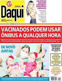 Capa do jornal Jornal Daqui 30/03/2021