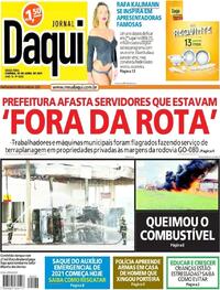 Capa do jornal Jornal Daqui 30/04/2021