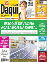 Capa do jornal Jornal Daqui 31/05/2021