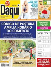 Capa do jornal Jornal Daqui 01/10/2022