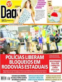 Capa do jornal Jornal Daqui 02/11/2022