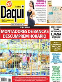 Capa do jornal Jornal Daqui 02/12/2022