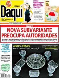 Capa do jornal Jornal Daqui 08/11/2022